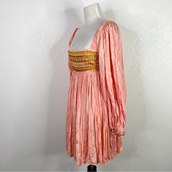 Free People Sahara Salmon Pink Mini Dress - Picture 10 of 10